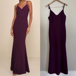 awaken my love burgundy dress Burgundy Long Sleeve Lace Maxi Dress | Womens | Medium | 100% Polyester
